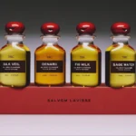 39BC Oil Body Cleansers Vol. I Alexandria collection — Silk Veil, Denarii, Fig Milk and Sage Water bottles