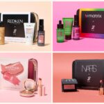 Boots Beauty Icons 2026 gift sets from Redken, Matrix, Sculpted by Aimee and NARS, each shown with its products and makeup bag