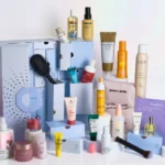 Justmylook Beauty Advent Calendar 2026 box with the full 29-product line-up displayed around it