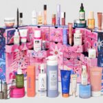 Space NK Beauty Advent Calendar 2026 open, showing all 35 products including Medik8, Olaplex and Charlotte Tilbury