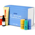 The Space NK Skincare Starter Kit 2026 box with its six skincare products arranged in front