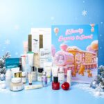 The StyleKorean 24 Days K-Beauty Advent Calendar 2026 Express to Seoul box with all 26 products laid out in front